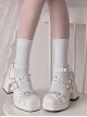 Reincarnated Demon Series Metal Rivet Love Devil Square Toe Solid Color Thick Heel Punk Lolita High Heels