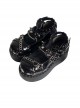 Rebirth Devil Series Solid Color Metal Rivet Love Devil Sweet Cool Round Toe High Heel Punk Lolita Platform Shoes