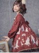Exam Rabbit Collection Red Festival Cute Bunny Print Spring Autumn Classic Lolita Long Sleeve Dress