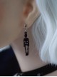 Black Skull Halloween Horror Gothic Lolita Earrings