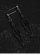 Black Skull Halloween Horror Gothic Lolita Earrings