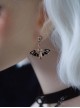 Halloween Golden Bat Simple Handsome Gothic Lolita Alloy Earrings