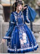 Chinese Style Hanfu Elements Improved Lace Trumpet Sleeves Embroidered Printed Bows Elegant Classic Lolita Sleeveless Dress Long Sleeve Shirt Suit