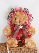 Cute Christmas Brown Plush Bear Bow Plaid Doll Sweet Lolita Messenger Bag