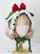 Solid Color Cute Knitted Lace Plush Rabbit Ears Christmas Ear Protection Sweet Lolita Adult Kids Headband