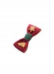 Solid Color Christmas Tree Star Biscuit Decorated Bow Contrast Color Christmas Classic Lolita Hair Clip