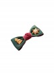 Solid Color Christmas Tree Star Biscuit Decorated Bow Contrast Color Christmas Classic Lolita Hair Clip