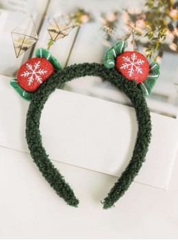 Solid Color Christmas Cute Plush Candy Elk Snowman Santa Gift Classic Lolita Headband