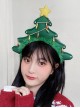 Green Christmas Tree Stars Lights Decor Plush Cute Classic Lolita Headband