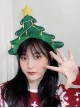 Green Christmas Tree Stars Lights Decor Plush Cute Classic Lolita Headband