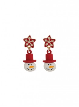 Christmas Series Star Snowflake Snowman Alloy Classic Lolita Earrings