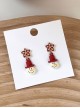 Christmas Series Star Snowflake Snowman Alloy Classic Lolita Earrings