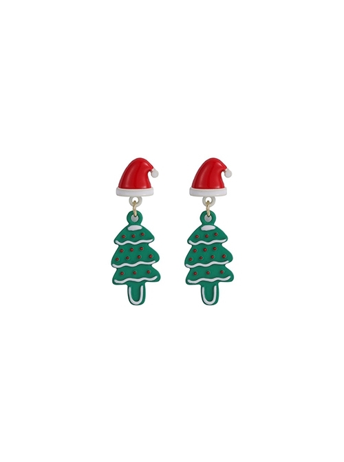 Christmas Collection Christmas Hat Christmas Tree Alloy Classic Lolita Earrings