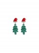 Christmas Collection Christmas Hat Christmas Tree Alloy Classic Lolita Earrings