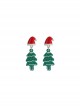 Christmas Series Christmas Hat Christmas Tree Alloy Classic Lolita Earrings