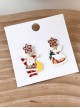 Christmas Series Stars Cabin Santa Alloy Classic Lolita Earrings