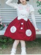 Rabbit Tuan Tuan Series Solid Color Plush Rabbit Cute Doll Autumn Winter Flower Bud Strap Skirt Sweet Lolita Sleeveless Dress