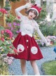 Rabbit Tuan Tuan Series Solid Color Plush Rabbit Cute Doll Autumn Winter Flower Bud Strap Skirt Sweet Lolita Sleeveless Dress