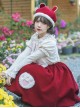 Rabbit Tuan Tuan Series Solid Color Plush Rabbit Cute Doll Autumn Winter Flower Bud Strap Skirt Sweet Lolita Sleeveless Dress