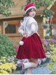 Rabbit Tuan Tuan Series Solid Color Plush Rabbit Cute Doll Autumn Winter Flower Bud Strap Skirt Sweet Lolita Sleeveless Dress