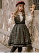 Ode To Joy Collection School Style Christmas Plaid Lace Winter Tank Top Dress School Lolita Sleeveless Dress