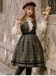 Ode To Joy Series School Style Christmas Plaid Lace Winter Tank Top Dress School Lolita Sleeveless Dress