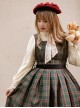 Ode To Joy Series School Style Christmas Plaid Lace Winter Tank Top Dress School Lolita Sleeveless Dress