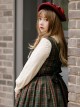 Ode To Joy Series School Style Christmas Plaid Lace Winter Tank Top Dress School Lolita Sleeveless Dress