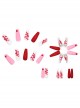 Heart-Shaped Rhinestones Shiny Long Mature Sexy Finished Disposable Manicure Nail Pieces