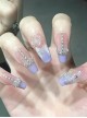 Purple Gradient Crystal Butterfly Rhinestone Decoration Finished Disposable Manicure Nail Pieces