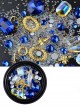 Super Sparkling Rhinestone Gem Golden Accessories Nail Decoration