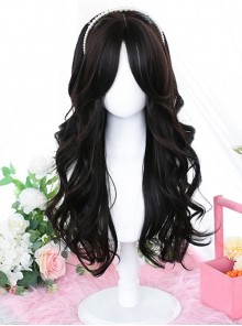 Filo Series Daily Natural Eight Character Bangs Long Curly Hair Classic Lolita Wig