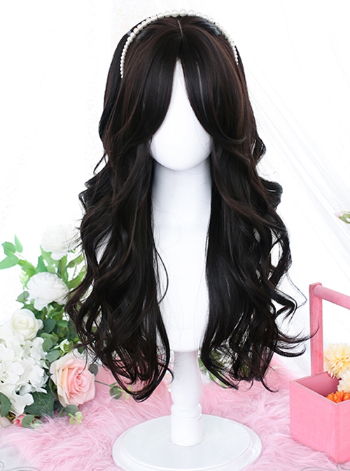 Filo Series Daily Natural Eight Character Bangs Long Curly Hair Classic Lolita Wig