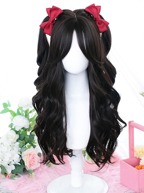 Filo Series Daily Natural Eight Character Bangs Long Curly Hair Classic Lolita Wig