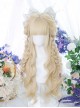 Cocoa Series Gentle Golden Qi Bangs Daily Long Curly Hair Classic Lolita Wig