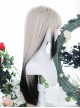 Shanhai Series White-Black Gradient Sweet Cool Long Hair Straight Hair Gothic Lolita Wig