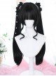 Solid Color Sideburns Curly Short Hair Long Straight Inner Buckle Double Ponytail Daily Natural Classic Lolita Wig