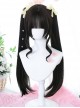 Solid Color Sideburns Curly Short Hair Long Straight Inner Buckle Double Ponytail Daily Natural Classic Lolita Wig