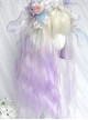 Rice Purple Series Beige Gradient Purple Long Curly Hair Gentle Classic Lolita Wig