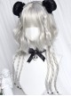 Silver White Wool Curly Short Hair Detachable Jellyfish Head Short Hair Long Hair Classic Lolita Wig