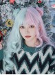 Strawberry Mint Ice Cream Series Multicolor Mixed Cute Long Curly Hair Classic Lolita Wig