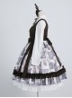 Romanticism Series Elegant Vintage Print Ruffle Classic Lolita Sleeveless Dress