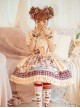 Embroidered Doll Collar Short Sleeve Shirt Plaid Print Decorative Detachable Shoulder Strap Sweet Lolita Shirt Skirt Set