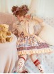 Embroidered Doll Collar Short Sleeve Shirt Plaid Print Decorative Detachable Shoulder Strap Sweet Lolita Shirt Skirt Set