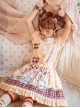 Embroidered Doll Collar Short Sleeve Shirt Plaid Print Decorative Detachable Shoulder Strap Sweet Lolita Shirt Skirt Set