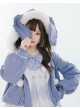 Cute Rabbit Ears Autumn Winter Plush Plush Ball Lantern Sleeves Sweet Lolita Short Coat