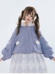 Cute Rabbit Ears Autumn Winter Plush Plush Ball Lantern Sleeves Sweet Lolita Short Coat