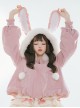 Cute Rabbit Ears Autumn Winter Plush Plush Ball Lantern Sleeves Sweet Lolita Short Coat