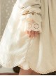 Autumn Winter Solid Color Doll Collar Lace Decorated Corduroy Classic Lolita Mid-Length Coat