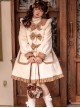 Cute Autumn Winter Solid Color Plush Collar Lantern Sleeve Bow Decoration Sweet Lolita Medium Long Coat